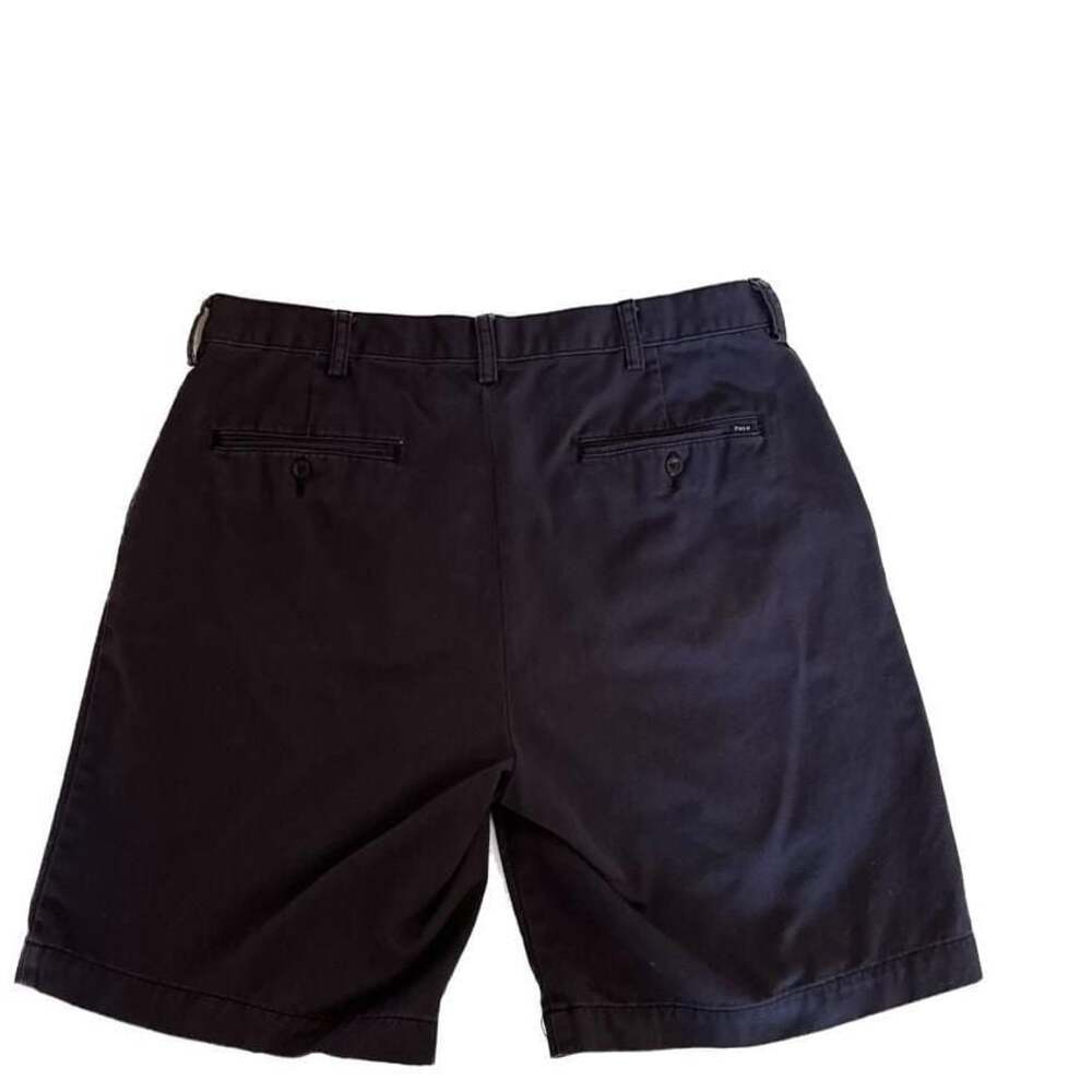 Polo Ralph Lauren Mens Classic Fit Chino Shorts‎ Navy Blue Flat Front Size 36